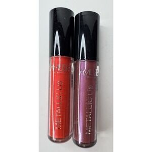 Amuse Metallic Lip Gloss Duo – Fiery Red & Plum Shimmer
